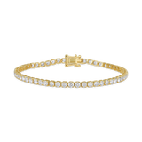 14K Gold 4.6ct Natural Diamond Square Boxy Tennis Bracelet