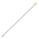 14K Gold 4.6ct Natural Diamond Square Boxy Tennis Bracelet