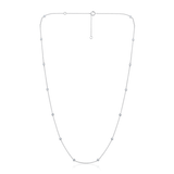 14K Gold ct Natural Diamond Bezel By-Yard Necklace