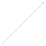 14K Gold 0.2ct Natural Diamond Bezel By-Yard Bracelet