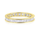 14K Gold 0.9ct Natural Diamond Baguette Eternity Band Ring