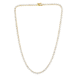 14K Gold 8-11ct Natural Diamond Multi Shape Tennis Necklace