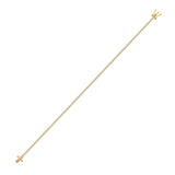 14K Gold 1ct Natural Diamond Round Straight 4 Prong Tennis Bracelet