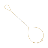 14K Gold 1ct Natural Diamond Rose Cut Multi By Yard Ring Bracelet Hand Chain