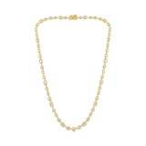 14K Gold 12.7ct Natural Diamond Multi Shape Bezel Riviera Line Necklace