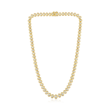 14K Gold 8.4ct Natural Diamond Oval Bezel Tennis  Necklace