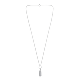 14K Gold 0.4ct Natural Diamond Pavé Dog Tag Charm Pendant