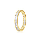 14K Gold 0.9ct Natural Diamond Baguette Eternity Band Ring