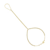 14K Gold 1.1ct Natural Diamond Bezel Ring Bracelet Hand Chain