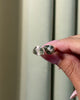 14K Gold Natural Diamond Double Pear Bezel Stepped Open Ring